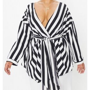 ❌SOLD❌ Black Striped Blouse